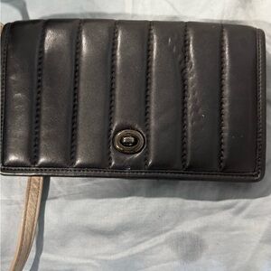 Coach  Hayden Foldover Crossbody Clutch With Quilting Black